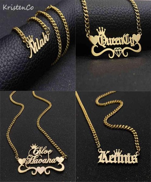 kristenco custom name necklace stainless steel gold choker cuban chain personalized nameplate pendant necklace for women gifts h118902132, Silver
kristenco custom name necklace stainless steel gold choker cuban chain personalized nameplate pendant necklace for women gifts h118902132, Silver