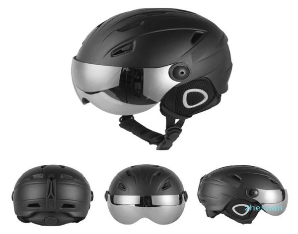 

helmet goggles visor men women snowboard helmet snowmobile skateboard safety winter warm mask ski mas9278895
