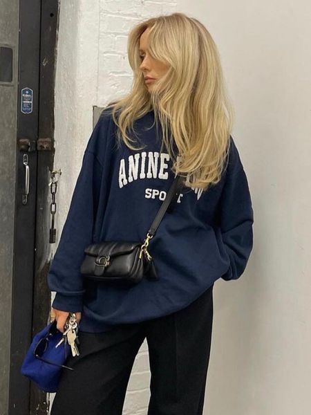 womens hoodies sweatshirts letter flocking sweatshirt women autumn winter designer fashion pullovers femme luxury casual 230725, Black
womens hoodies sweatshirts letter flocking sweatshirt women autumn winter designer fashion pullovers femme luxury casual 230725, Black