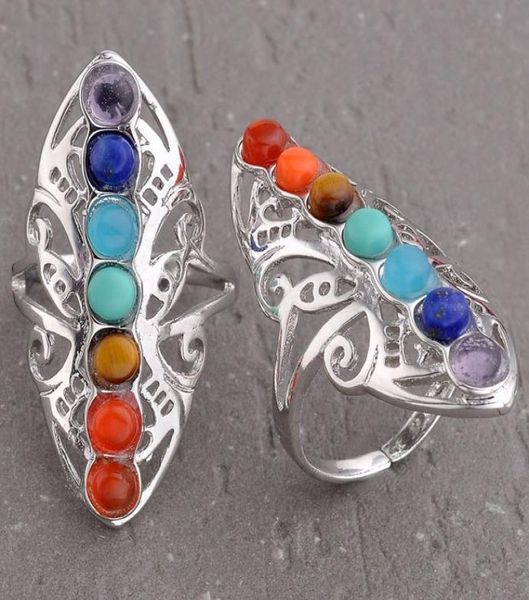 wedding rings 7 chakra natural stone beads adjustable ring for women charms amethyst onyx etc accessories european fashion jewelry4505225, Golden;silver
wedding rings 7 chakra natural stone beads adjustable ring for women charms amethyst onyx etc accessories european fashion jewelry4505225, Golden;silver