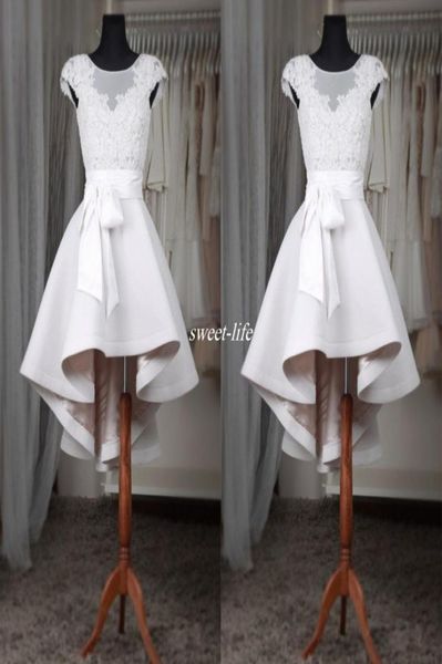 white high low short prom dresses lace illusion crew neckline cap sleeves satin 2019 graduation homecoming dress party queen5470123, Black
white high low short prom dresses lace illusion crew neckline cap sleeves satin 2019 graduation homecoming dress party queen5470123, Black