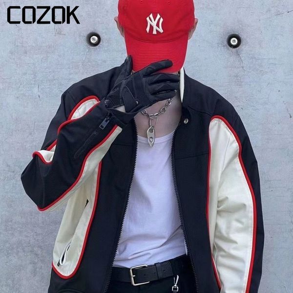 mens jackets patchwork racing bomber jacket men women hip hop motorcycle loose casual coat high street varsity baseball outwear 230726, Black;brown
mens jackets patchwork racing bomber jacket men women hip hop motorcycle loose casual coat high street varsity baseball outwear 230726, Black;brown