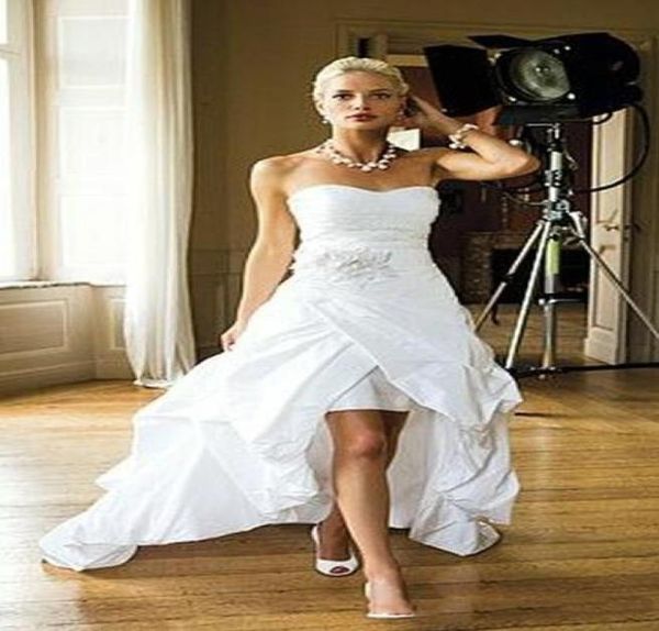2019 elegant high low beach wedding dresses for women beaded applique ivory taffeta country style corset bridal gowns p8275328, White
2019 elegant high low beach wedding dresses for women beaded applique ivory taffeta country style corset bridal gowns p8275328, White