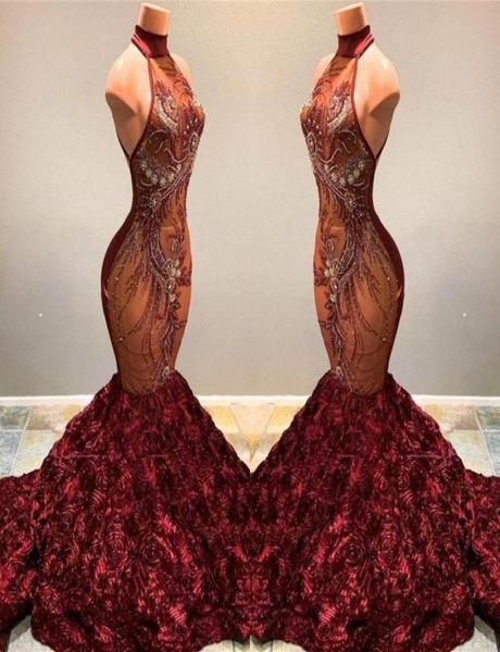 2022 stunning african mermaid prom dresses burgundy long high neck beading crystal ruffles flowers women pageant party gowns 1202409, Black
2022 stunning african mermaid prom dresses burgundy long high neck beading crystal ruffles flowers women pageant party gowns 1202409, Black