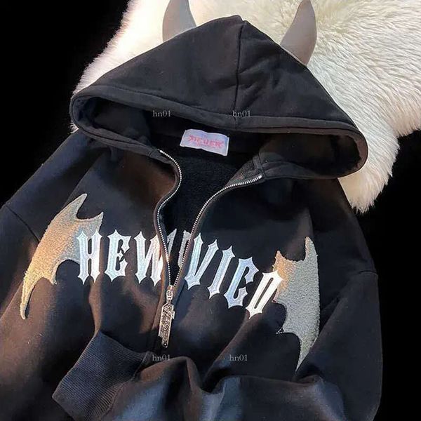 men's hoodies sweatshirts hip hop dark bat wing devil horn gothic zip up hoodie jacket men women oversized sweatshirt kawaii clothes 24, Black
men's hoodies sweatshirts hip hop dark bat wing devil horn gothic zip up hoodie jacket men women oversized sweatshirt kawaii clothes 24, Black