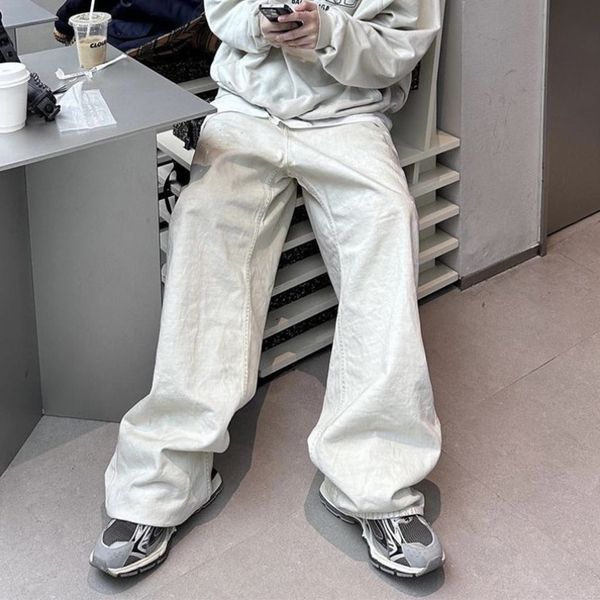 original demna baggy pants wide leg pants worn speckled ink loose straight leg white casual pants loose fit casual pants men fashionable pan, Black
original demna baggy pants wide leg pants worn speckled ink loose straight leg white casual pants loose fit casual pants men fashionable pan, Black