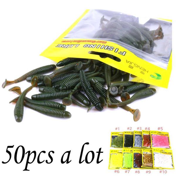 baits 50 pcs/bag t tail silicone soft bait artificial worms soft carp accessories pesca leurre souple x0726
baits 50 pcs/bag t tail silicone soft bait artificial worms soft carp accessories pesca leurre souple x0726