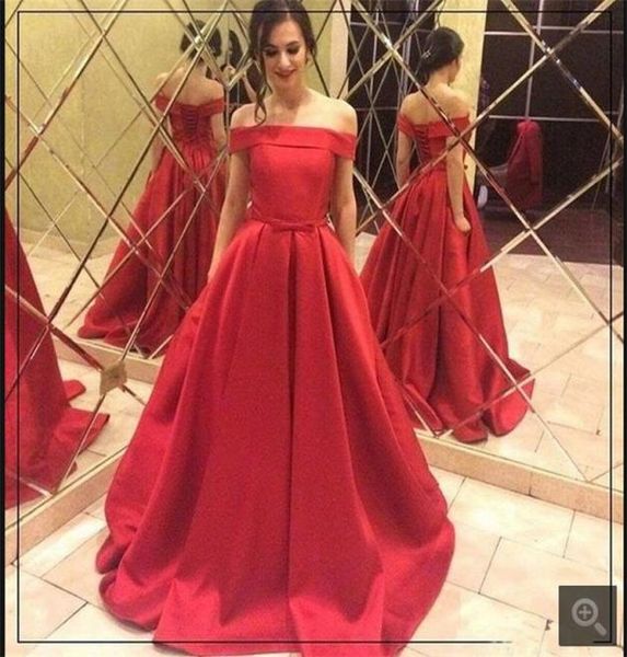 elegant evening dresses 2019 off the shoulders bateau sleeveless red satin prom dress lace up back floor length party gowns with b8334015, Black;red
elegant evening dresses 2019 off the shoulders bateau sleeveless red satin prom dress lace up back floor length party gowns with b8334015, Black;red