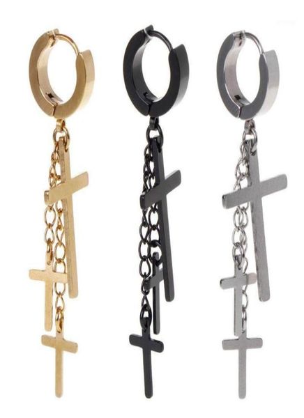stud 1pc design punk earrings cross pendant dangle long drop chain tassel titanium steel women men jewelry charms brincos hanging14454163, Golden;silver
stud 1pc design punk earrings cross pendant dangle long drop chain tassel titanium steel women men jewelry charms brincos hanging14454163, Golden;silver