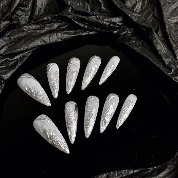 false nails 10pcs press on nails white designs cuved nails salon fingers, Red;gold
false nails 10pcs press on nails white designs cuved nails salon fingers, Red;gold