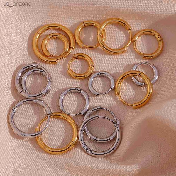 stylish simple classic geometric metal stainless steel earrings for women trendy chic plated 18k gold jewelry l230620, Golden;silver
stylish simple classic geometric metal stainless steel earrings for women trendy chic plated 18k gold jewelry l230620, Golden;silver
