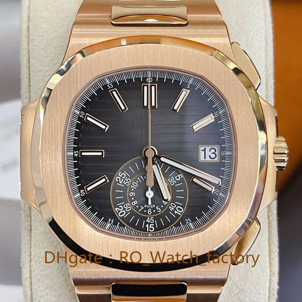 mens watches 40mm 5980/1r nautilus 18k rose gold case automatic movement no chronograph strap transparent back men's sport wristwatches, Slivery;brown
mens watches 40mm 5980/1r nautilus 18k rose gold case automatic movement no chronograph strap transparent back men's sport wristwatches, Slivery;brown