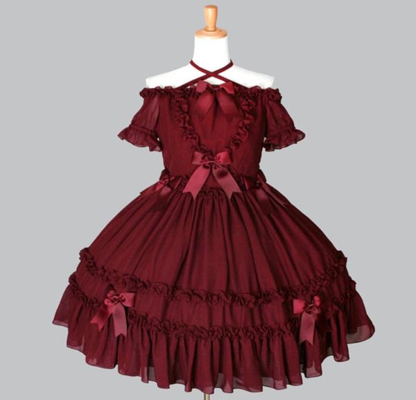 2018 red and black slash neck bow gothic lolita dress costumes for women customized3828634, Black;red
2018 red and black slash neck bow gothic lolita dress costumes for women customized3828634, Black;red