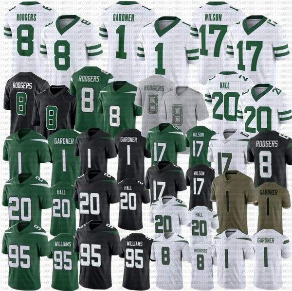 8 aaron rodgers ahmad sauce gardner garrett wilson football jersey zach wilson jetes quinnen williams breece hall jerseys stitched, Black;red
8 aaron rodgers ahmad sauce gardner garrett wilson football jersey zach wilson jetes quinnen williams breece hall jerseys stitched, Black;red