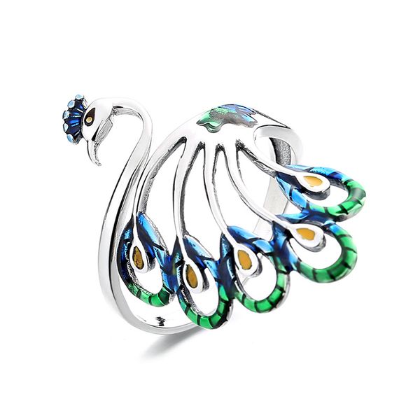 creative retro living peacock s925 sterling silver wide-face ring female ethnic style thai silver phoenix made old ring ring, Golden;silver
creative retro living peacock s925 sterling silver wide-face ring female ethnic style thai silver phoenix made old ring ring, Golden;silver