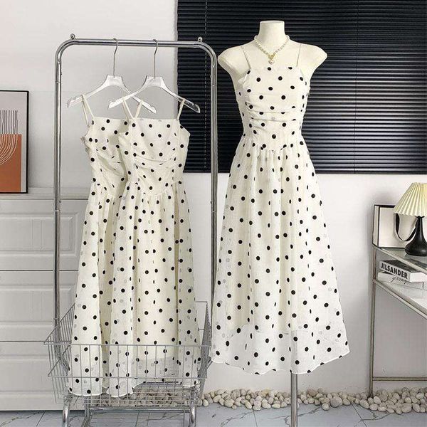 item title yly summer style age reducing comfortable white polka dot dress with spaghetti straps for women french, Black;gray
item title yly summer style age reducing comfortable white polka dot dress with spaghetti straps for women french, Black;gray