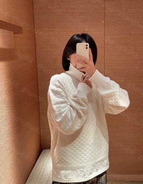 23ss womens designer clothing women sweater jacquard long sleeve loose knit pullover womens clothing, White;black
23ss womens designer clothing women sweater jacquard long sleeve loose knit pullover womens clothing, White;black