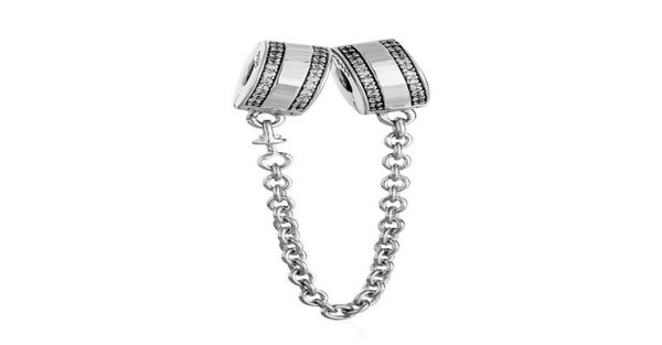 new brand safety chain clip charms authentic 925 sterling silver clear crystal ser beads for diy charm bracelets fashion jewel5134399, Black
new brand safety chain clip charms authentic 925 sterling silver clear crystal ser beads for diy charm bracelets fashion jewel5134399, Black