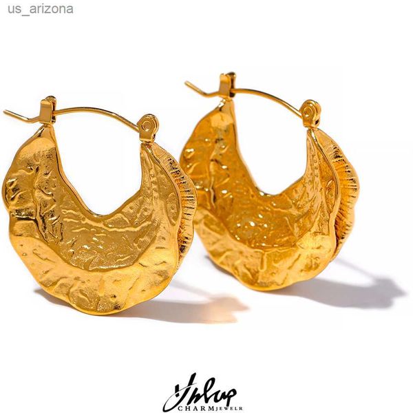 yhpup new stainless steel 18k gold color geometric unusual huggie earrings statement stereoscopic waterproof stylish jewelry l230620, Golden;silver
yhpup new stainless steel 18k gold color geometric unusual huggie earrings statement stereoscopic waterproof stylish jewelry l230620, Golden;silver