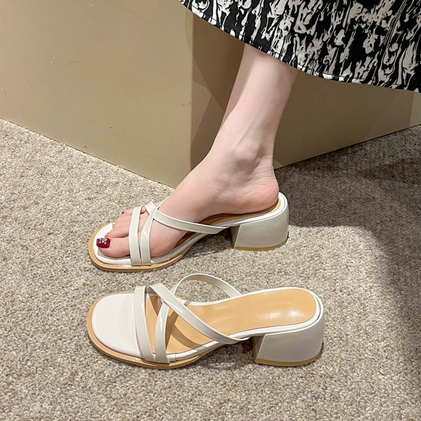 large size thick-heeled sandals women wear summer new high-heeled slippers with fairy wind leisure sandals and slippers women, Black
large size thick-heeled sandals women wear summer new high-heeled slippers with fairy wind leisure sandals and slippers women, Black