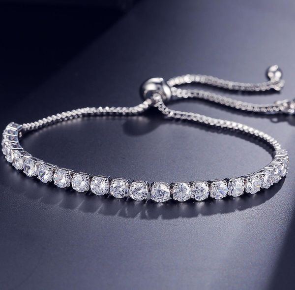 fashion round cubic zirconia tennis adjustable chain bracelet bangle for women white gold color crystal bracelets wedding jewelry 5898182, Black
fashion round cubic zirconia tennis adjustable chain bracelet bangle for women white gold color crystal bracelets wedding jewelry 5898182, Black