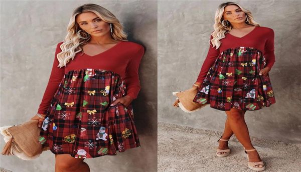 autumn women's red dress v neck long sleeved high waisted christmas costume ladies casual wear suitable for holiday parties drs9122606, Black;gray
autumn women's red dress v neck long sleeved high waisted christmas costume ladies casual wear suitable for holiday parties drs9122606, Black;gray