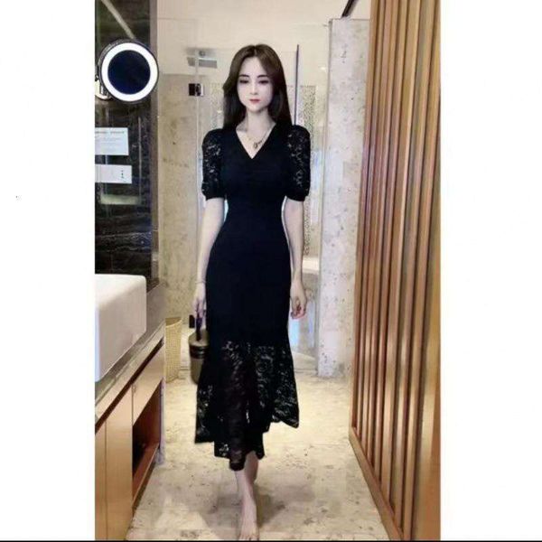 temperament internet celebrity lace dress summer womens pure color splicing butt skirt french slimming fishtail, Black;gray
temperament internet celebrity lace dress summer womens pure color splicing butt skirt french slimming fishtail, Black;gray