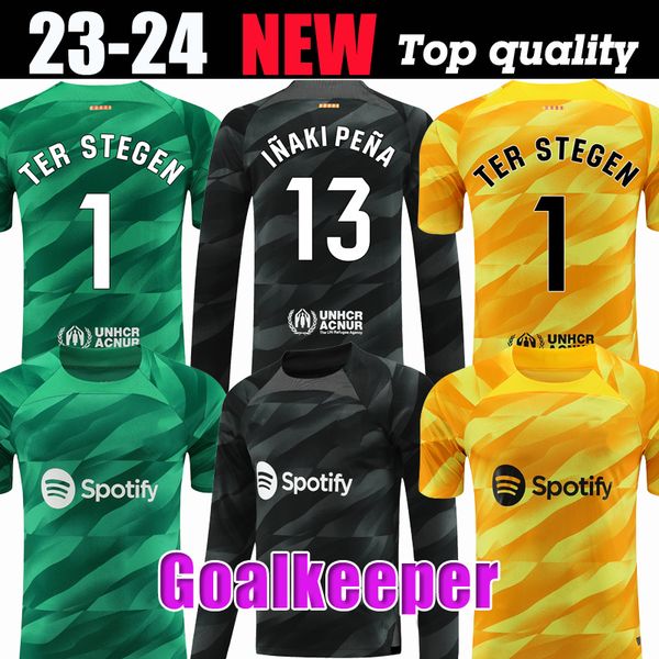 23 24 goalkeeper ansu fati soccer jerseys 2023 2024 lewandowski ferran r. araujo christensen o. dembele pedri memphis dest gavi barcelona gk, Black;yellow
23 24 goalkeeper ansu fati soccer jerseys 2023 2024 lewandowski ferran r. araujo christensen o. dembele pedri memphis dest gavi barcelona gk, Black;yellow