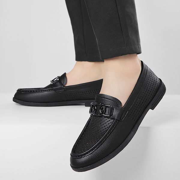 dress shoes mens slip on casual summer breathable hollow soft leather loafers for men career shallow light male walking 230726, Black
dress shoes mens slip on casual summer breathable hollow soft leather loafers for men career shallow light male walking 230726, Black