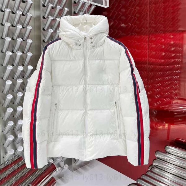 winter monclairs puffer jacket mens hooded designer jacket colorful striped webbing drawstring 90 white goose downs thickened warm jackets c, Black
winter monclairs puffer jacket mens hooded designer jacket colorful striped webbing drawstring 90 white goose downs thickened warm jackets c, Black
