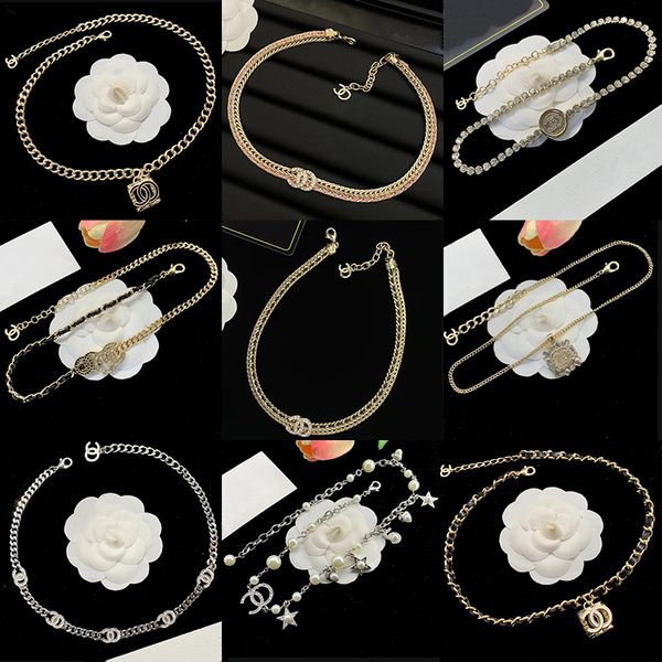 european vintage leather pendant necklace luxury brand cc necklace sparkling crystal designer necklace for women jewelry, Silver
european vintage leather pendant necklace luxury brand cc necklace sparkling crystal designer necklace for women jewelry, Silver