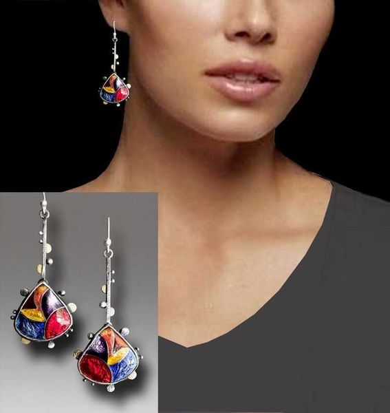 stylish enamel earrings bohemian water drop-shaped shiny colorful earrings l230620, Golden;silver
stylish enamel earrings bohemian water drop-shaped shiny colorful earrings l230620, Golden;silver