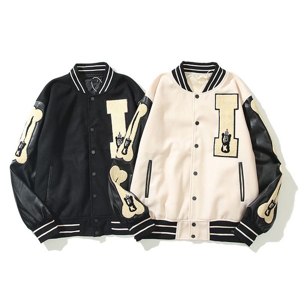 mens jackets men women 1 quality coat skin leather sleeve stitching embroidery bone kapital kountry varsity baseball jacket 230725, Black;brown
mens jackets men women 1 quality coat skin leather sleeve stitching embroidery bone kapital kountry varsity baseball jacket 230725, Black;brown