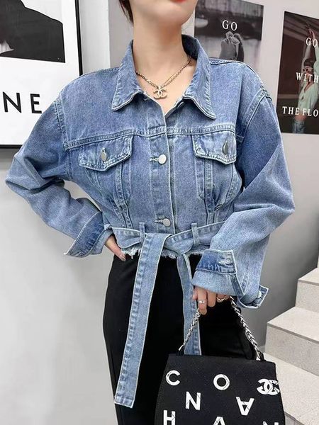 womens jackets streetwear women vintage frayed raw hem short denim jacket spring female retro single breasted belt jeans coat outwear 230726, Black;brown
womens jackets streetwear women vintage frayed raw hem short denim jacket spring female retro single breasted belt jeans coat outwear 230726, Black;brown