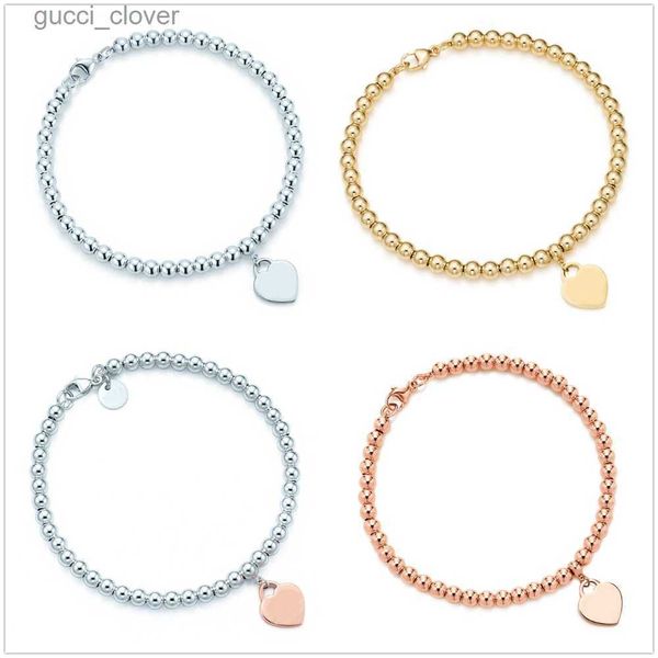 fashion 925 sterling silver tag love heart bracelets original classic t beaded bracelet 4mm rose gold bead man women jewelry lovers gifts wi, Black
fashion 925 sterling silver tag love heart bracelets original classic t beaded bracelet 4mm rose gold bead man women jewelry lovers gifts wi, Black