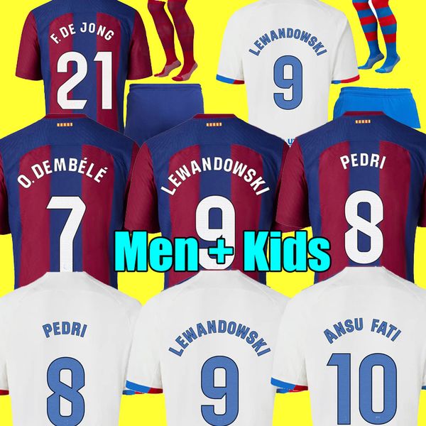 23 24 lewandowski soccer jersey gavi camiseta de futbol pedri ferran 2023 2024 fc ansu fati barca raphinha football shirt men kit kids sets, White;black
23 24 lewandowski soccer jersey gavi camiseta de futbol pedri ferran 2023 2024 fc ansu fati barca raphinha football shirt men kit kids sets, White;black