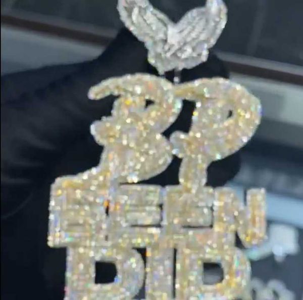 custom big moissanite letter name pendant men hiphop necklace chain customized heavy rock rapper jewelry, Silver
custom big moissanite letter name pendant men hiphop necklace chain customized heavy rock rapper jewelry, Silver