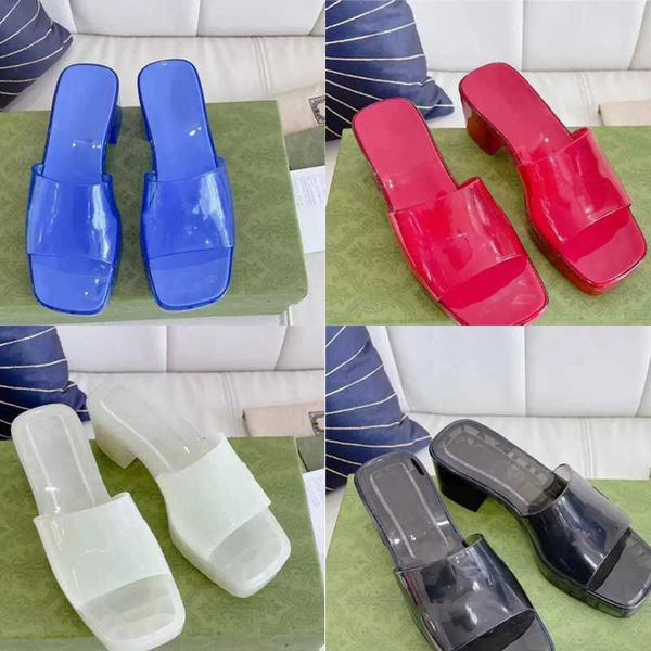 designer transparency slippers women leisure letter printing jelly chunky heels sandal fashion rubber luxury brand beach high-heeled shoes, Black
designer transparency slippers women leisure letter printing jelly chunky heels sandal fashion rubber luxury brand beach high-heeled shoes, Black