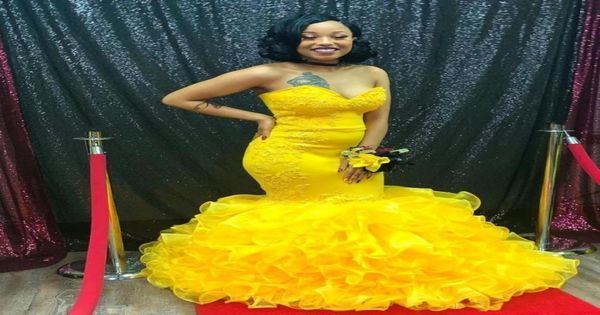 2020 bright yellow african black girls mermaid prom dresses with organza ruffle skirt sweetheart dubai arabic plus size evening go3433891
2020 bright yellow african black girls mermaid prom dresses with organza ruffle skirt sweetheart dubai arabic plus size evening go3433891