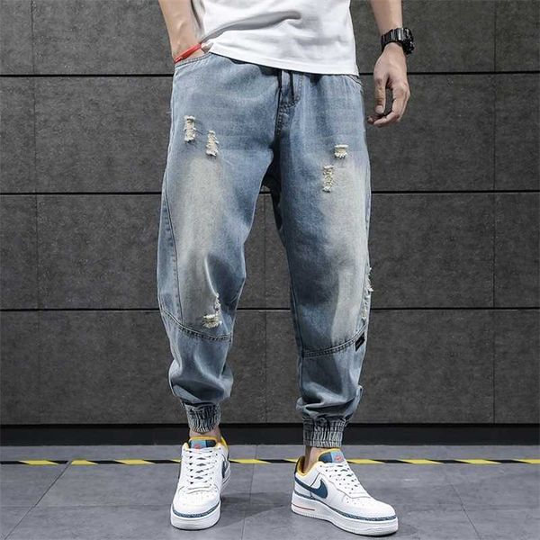 jeans hip-hop harem jeans men's loose jogger denim casual sports pants south korea ankle length trousers street men's clothing 230, Blue
jeans hip-hop harem jeans men's loose jogger denim casual sports pants south korea ankle length trousers street men's clothing 230, Blue