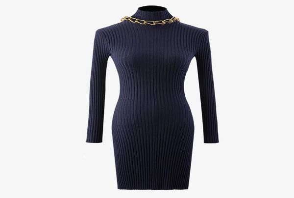 new women runway dresses long sleeve knit slim dress female gold chains sheath bodycon long milan runway party d5837604, Black
new women runway dresses long sleeve knit slim dress female gold chains sheath bodycon long milan runway party d5837604, Black