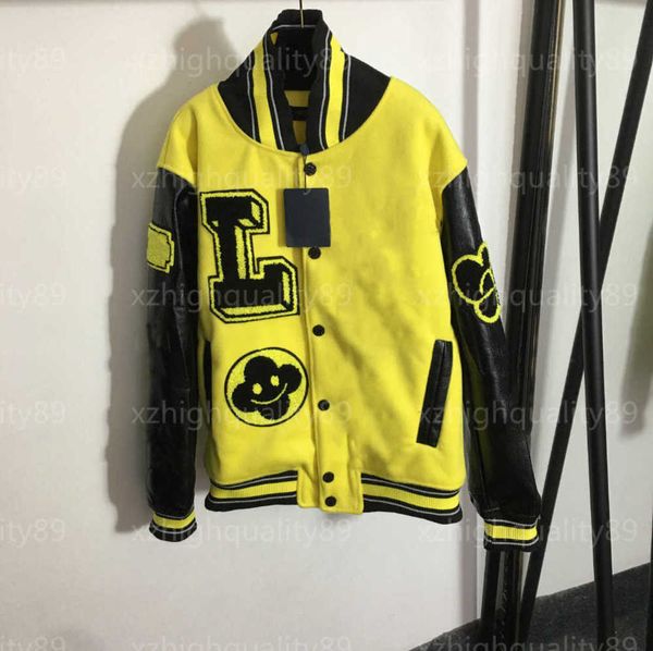 women jacket varsity baseball coat designer jackets couple model embroidered letters pieced leather long sleeve coats casual wear yellow des, Black;brown
women jacket varsity baseball coat designer jackets couple model embroidered letters pieced leather long sleeve coats casual wear yellow des, Black;brown