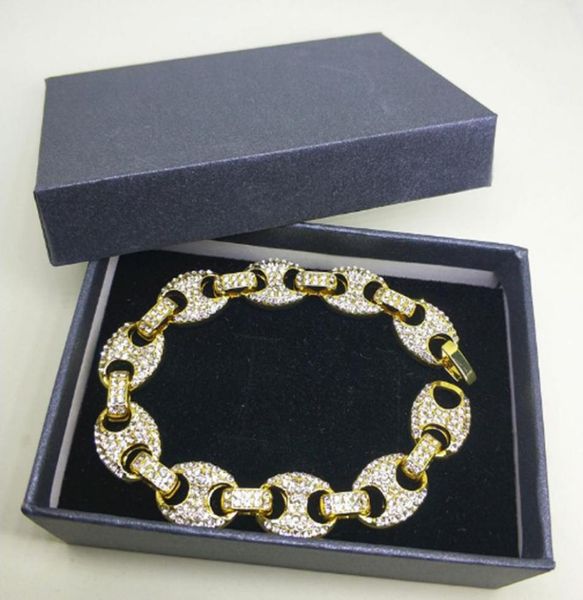 18k real gold plated marine link cz bling bling bracelets 12mm 18cm full cz sigle row link chain bracelet men women hip hop jewelr3117335, Black
18k real gold plated marine link cz bling bling bracelets 12mm 18cm full cz sigle row link chain bracelet men women hip hop jewelr3117335, Black