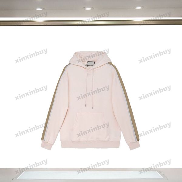 xinxinbuy men women designer sweatshirt hoodie reflective ribbon letter embroidery sweater blue black white xs-2xl, Black;brown
xinxinbuy men women designer sweatshirt hoodie reflective ribbon letter embroidery sweater blue black white xs-2xl, Black;brown