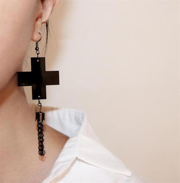 new gothic black cross drop earrings for women cross tassel long dangle earring trendy jewelry acrylic accessories19049124580, Silver
new gothic black cross drop earrings for women cross tassel long dangle earring trendy jewelry acrylic accessories19049124580, Silver
