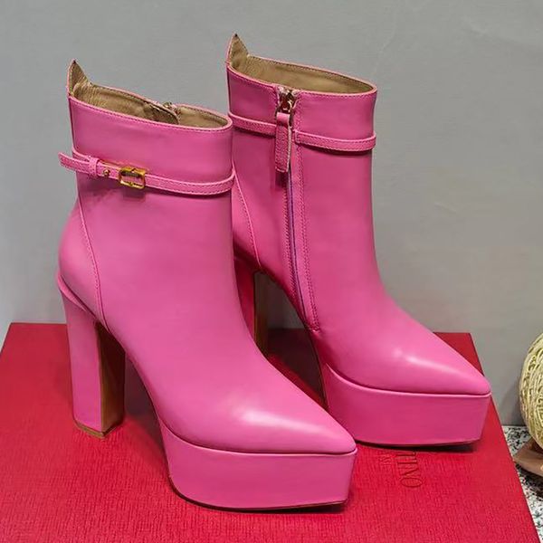 runway platform chelsea ankle boots calfskin side zipper chunky block heel booties women's outdoor shoes luxury designer high heels fac, Black
runway platform chelsea ankle boots calfskin side zipper chunky block heel booties women's outdoor shoes luxury designer high heels fac, Black