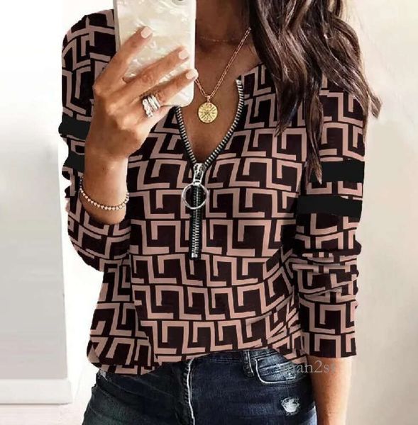 womens t-shirt computer printing temperament all-match round neck zipper neck shirt ice silk small shirt was thin jacquard knitted top, White
womens t-shirt computer printing temperament all-match round neck zipper neck shirt ice silk small shirt was thin jacquard knitted top, White