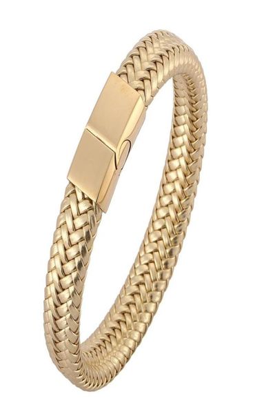 fashion braided bracelet men wristband stainless steel magnetic clasp punk rock male jewelry accessories pd05156358360, Golden;silver
fashion braided bracelet men wristband stainless steel magnetic clasp punk rock male jewelry accessories pd05156358360, Golden;silver