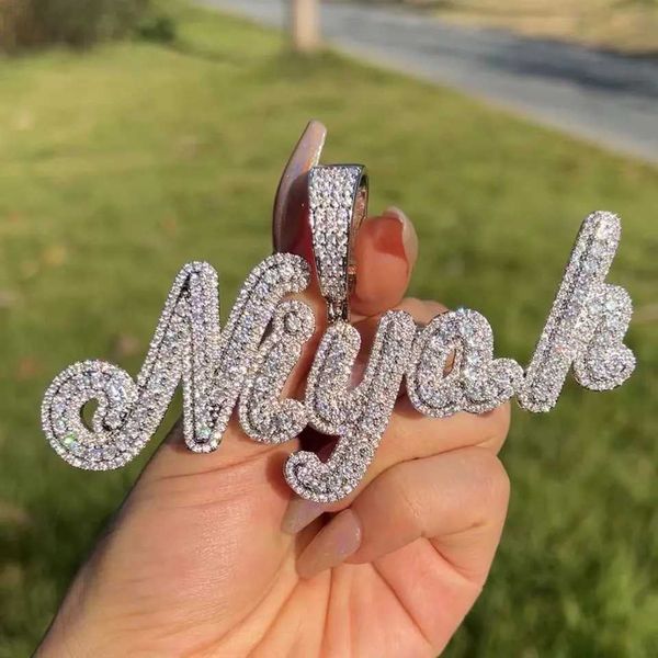 icy hip hop jewelry custom brush cursive letter pendant necklace two tone name necklace diamond personalized chain, Silver
icy hip hop jewelry custom brush cursive letter pendant necklace two tone name necklace diamond personalized chain, Silver