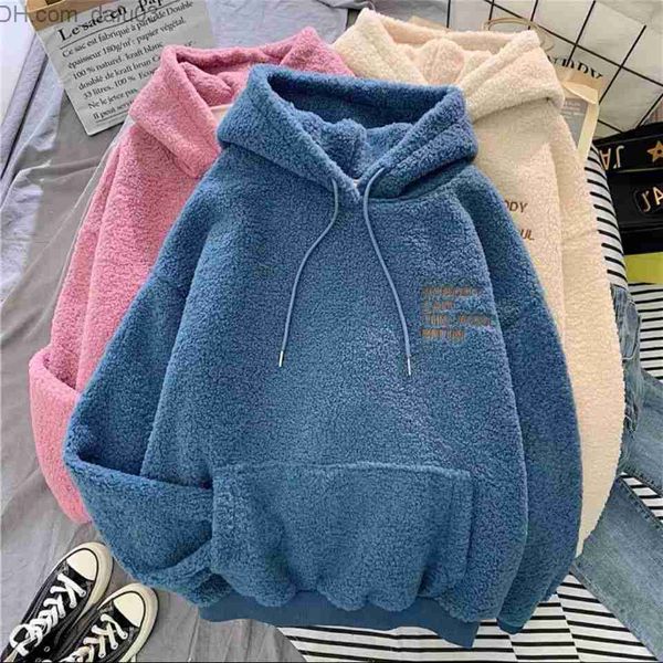 women's hoodies sweatshirts autumn and winter cashmere thick sweater women's new loose coat z230726, Black
women's hoodies sweatshirts autumn and winter cashmere thick sweater women's new loose coat z230726, Black